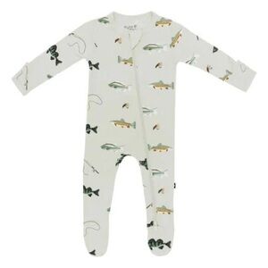 Kyte BABY White Fish Print Footie